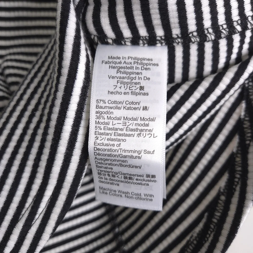 J.CREW Vintage Rib Henley‎ T-shirt in Stripe XS